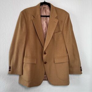 Oakton Ltd Men’s Blazer Jacket Wool Camel Hair Blend Size 42R Heritage Vintage